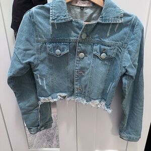 Rosachi Distressed Denim Jacket